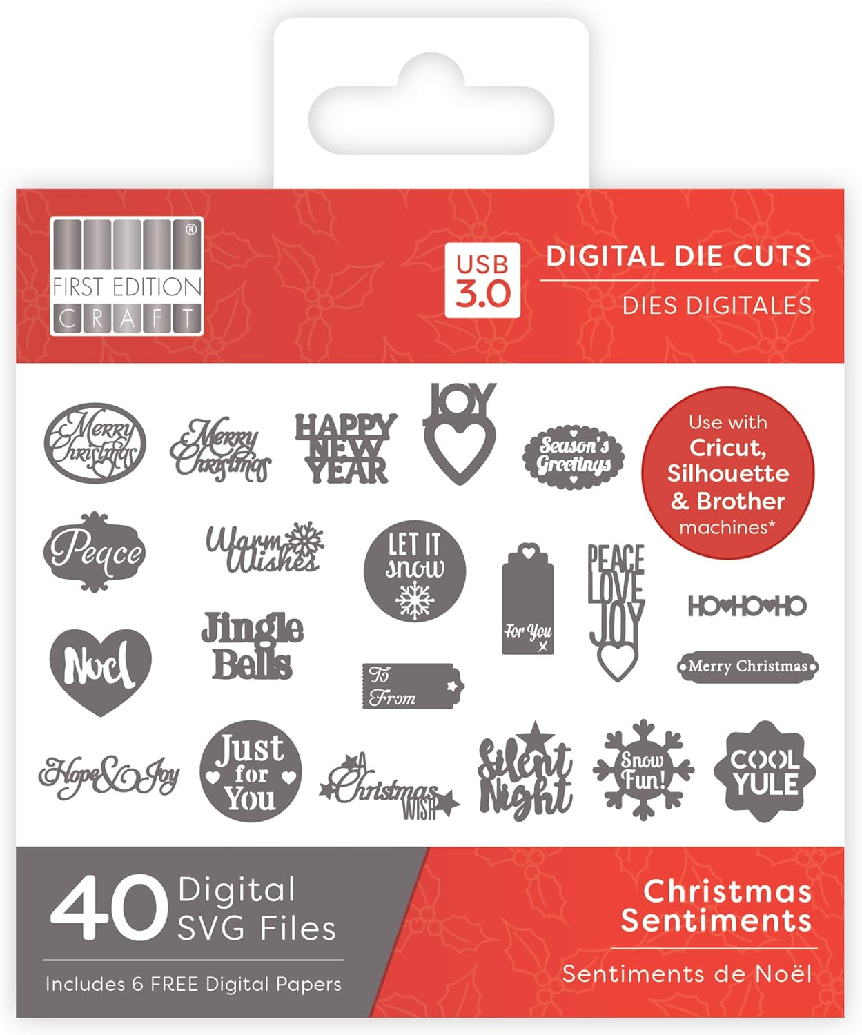 Trimcraft First Edition Craft Digital Svg Files Usb Dies Xmas Dies Sentiments Amazon Ca Home Kitchen