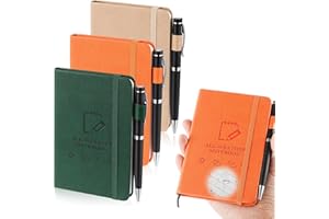 Resholder 3 Packs Waterproof Notebook 4" x 6" Stone Paper Notebook All-weather Small Pocket Notepad A6 Steno Pads Rain Waterproof Notepad for Woodworker Outdoor Wild Hiking(Brown, Green, Orange)