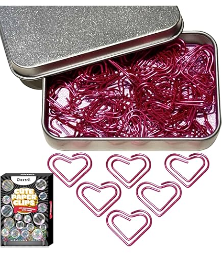 Pink Clip Heart Hollow Out Metal Binder Clips Notes Letter Paper Clip - View #5