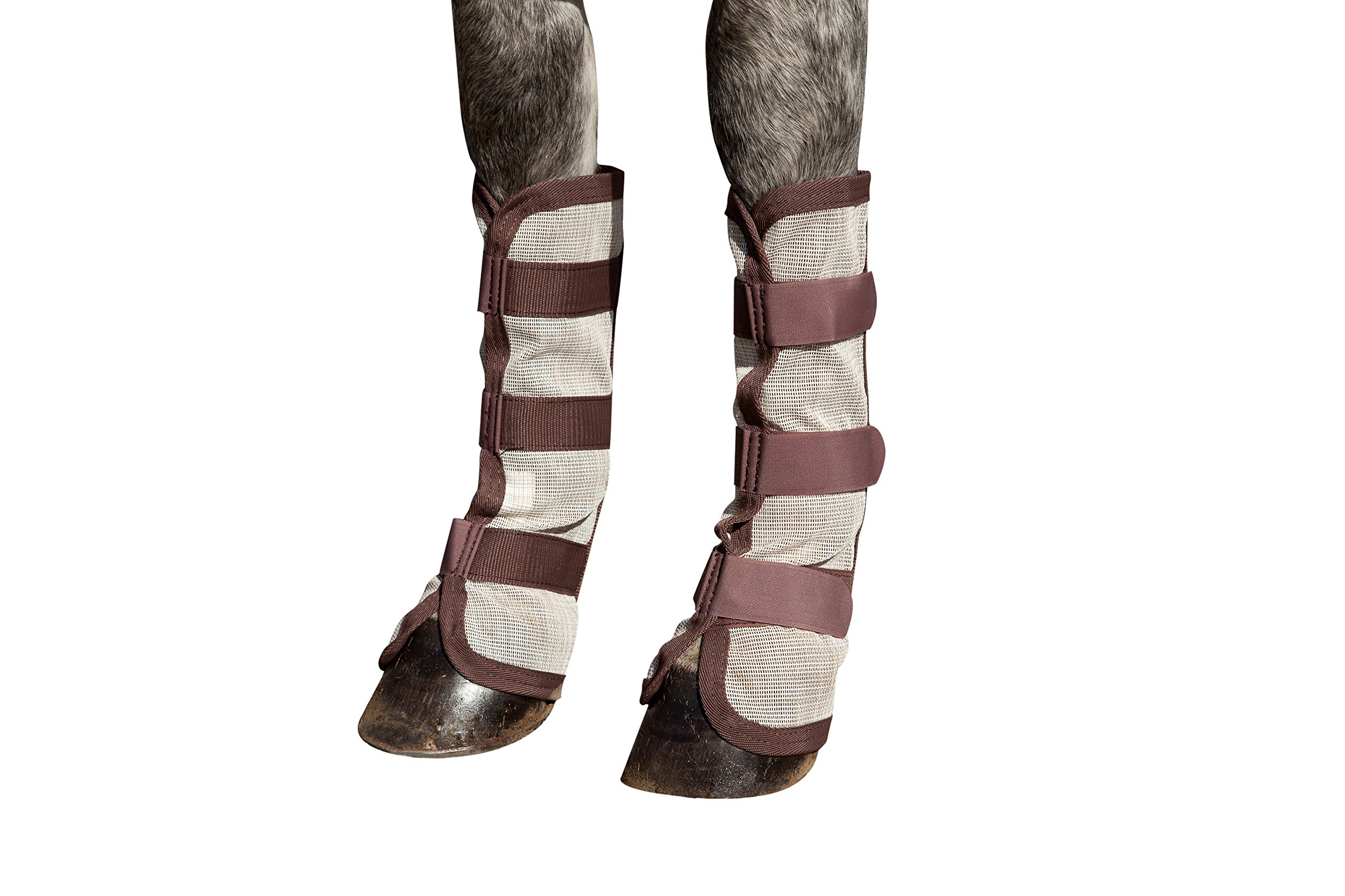 Kensington Natural Horse Fly Boots — Stay-Up Technology — Protection from Insect Bites and UV Rays — Sold in Pairs (2 Boots)
