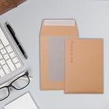 AKAR Do Not Bend Envelopes A5/C5 229x162mm Hardback Board Back Brown view 7