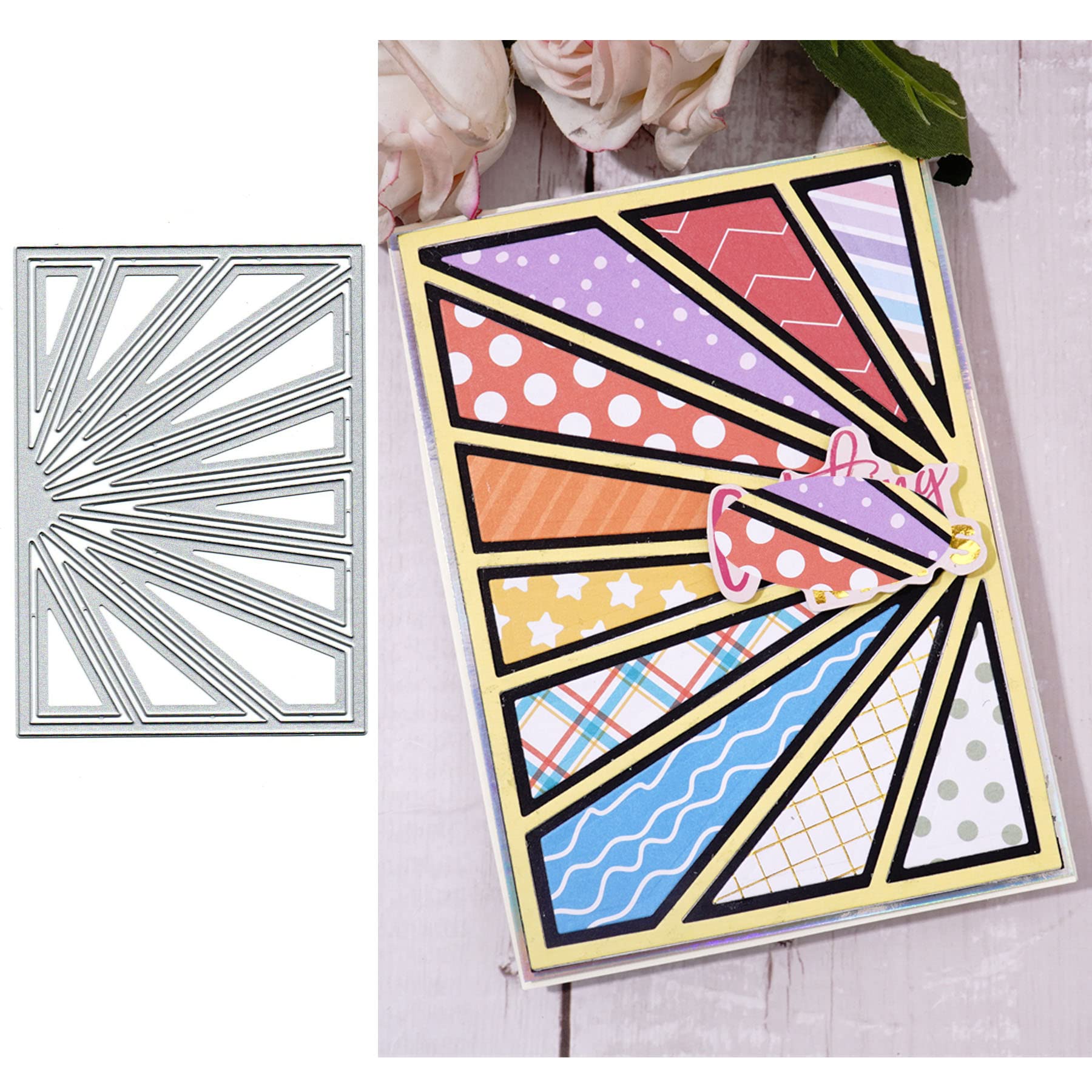 Hole Rectangle Frames Metal Die Cuts,Wedding Frame Squre Cutting Dies Cut Stencils for DIY Scrapbooking Album Decorative Embossing Paper Dies for Card Making