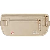 Alpha Keeper Hidden Travel Money Belt - RFID Blocking Waist Wallet & Passport Holder for Women and Men, Anti-Theft Slim Security Pouch