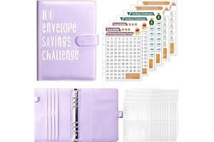 100 Envelopes Money Saving Challenge, A5 Money Saving Budget Binder with Cash Envelopes, Saving Challenge Book - Easy and Fun