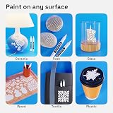 ARTISTRO 2 White Acrylic Paint Pens 3mm Medium Tip for Rock Craft Ceramic Wood view 2