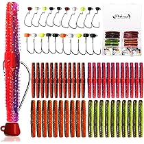 Ned Rig Fishing Kit With Jig Heads & Soft Crawfish Lures - Bass Fishing Terminal Tackle