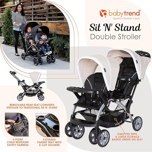 Baby Trend Sit Lightweight Double Stroller For Toddlers Baby Trend