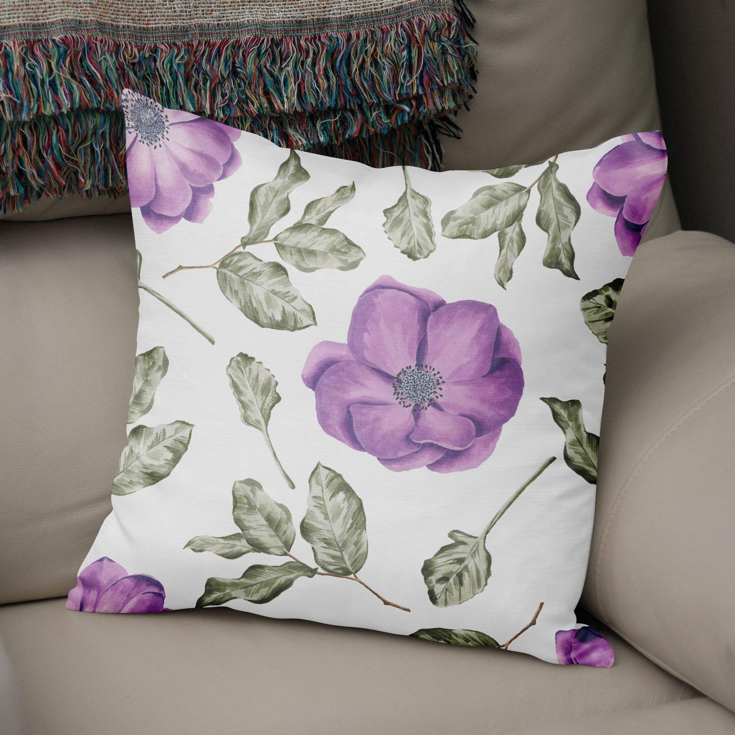 Bonamaison Decorative Cushion Cover Random Pattern, Throw Pillow Covers, Home Decorative Pillowcases for Livingroom, Sofa, Bedroom, Size:43X43 Cm - Designed and Manufactured in Turkey