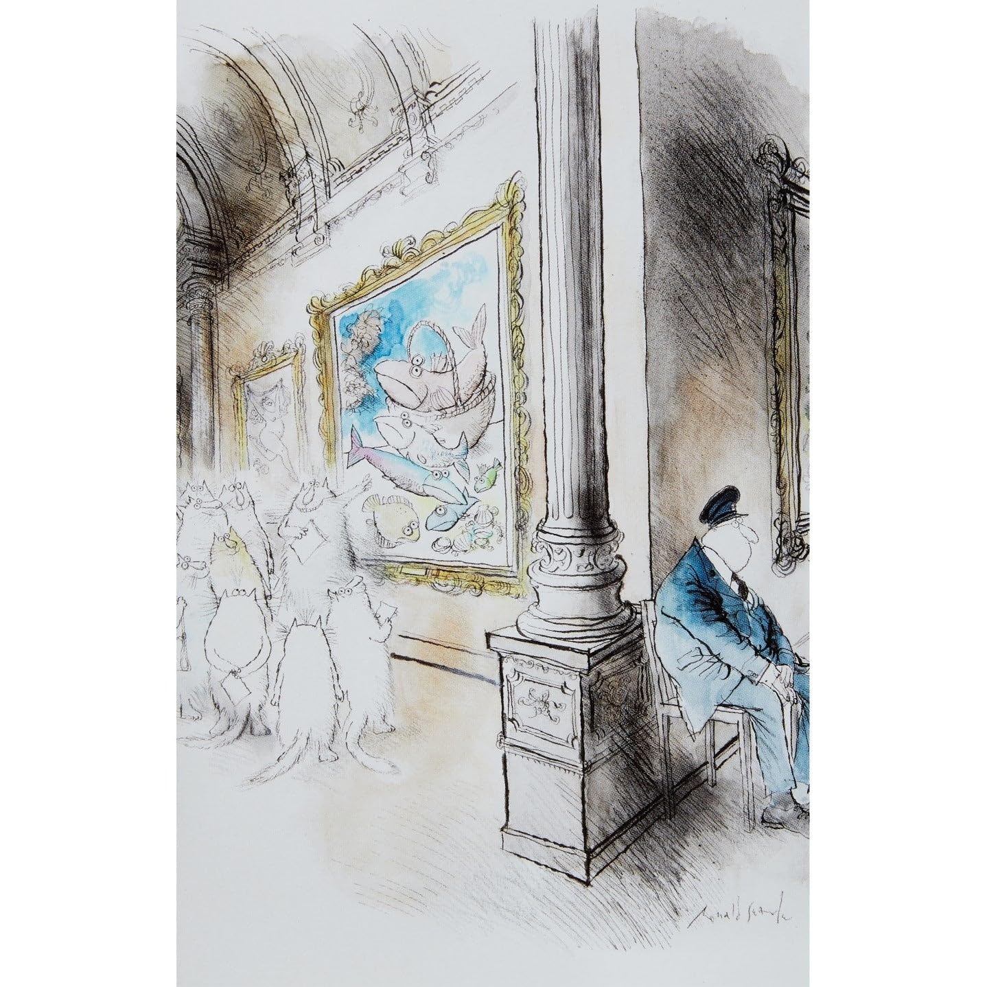 Ronald Searies Cats Blank Notecard Pack by Fitzwilliam Museum University of Cambridge (2 Each of 5 Designs)