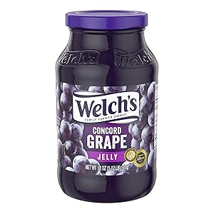 Welch's Concord Grape Jelly, No Artificial Flavors or Colors, 18 Ounce Jars (Pack of 12)
