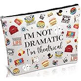 Luvsweets Theater Gifts Makeup Bag - Musical Theatre Cosmetic Bags with Zipper, Funny Theatre Broaddway Gifts for Theater Lovers Actors, Women Girls Birthday Christmas Valentine Mother's Day Presents