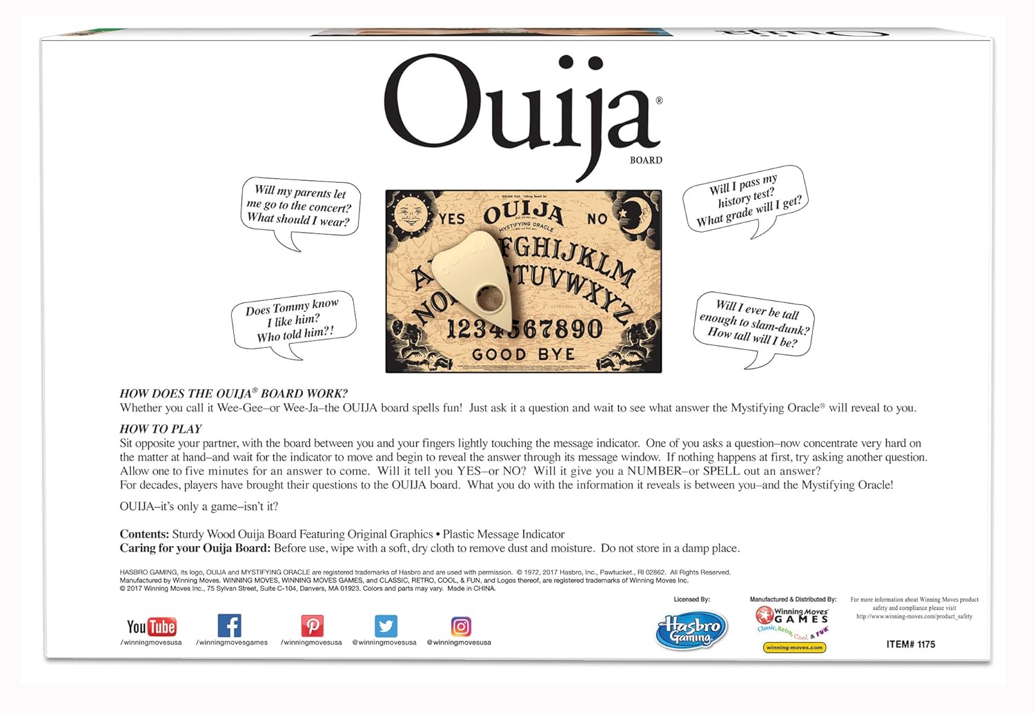 Buy Winning Moves Classic Ouija Board Game Multi Color Online At Low Prices In India Amazon In