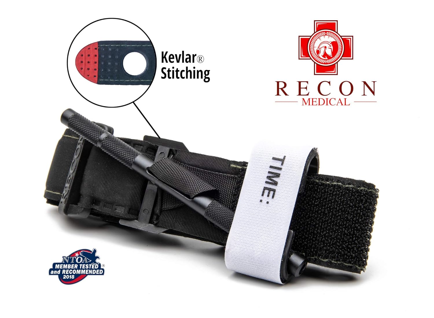 Recon Medical BLK-1PAK-FBA Tourniquet - (Black) Gen 3 Mil-Spec Kevlar Metal Windlass Aluminum First Aid Tactical Swat Medic Pre-Hospital Life Saving Hemorrhage Control Registration Card 1 Pack: Industrial & Scientific