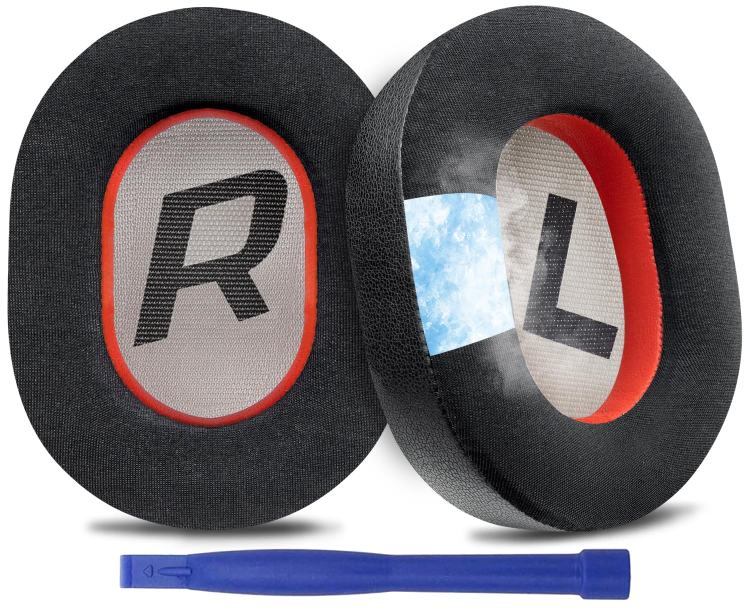 SOULWIT Cooling Gel Earpads Replacement for Plantronics BackBeat Pro 2, Voyager 8200 UC Headphones, Ear Pads Cushions with High-Density Noise Isolation Foam (Black+Red) — image 1