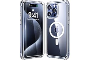 Mkeke Magnetic for iPhone 15 Pro Max Case Ultra, [Compatible with Magsafe][Not-Yellowing] with 2X Screen Protector, Shockproof Phone Case for iPhone 15 Pro Max 2023