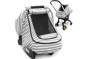 Baby Car Seat Cover,100% Organic Muslin Carseat Cover for Baby,Baby Car Seat Cover for Boys Girls
