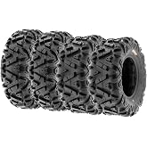 Set of 4 SunF Power.I ATV UTV all-terrain Tires 25x8-12 Front &amp; 25x10-12 Rear, 6 PR, Tubeless A033