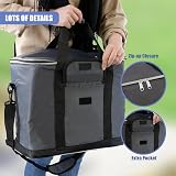 The Magic Toy Shop 30L Insulated Cool Bag Grey Polyester Large Capacity view 5