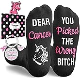 HAPPYPOP Breast Cancer Gifts - Women Survivors Cancer Awareness Socks, Chemo Care Gifts
