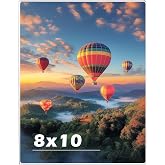 8 x 10 Acrylic Picture Frame, Horizontal/Vertical Clear Photo Frame for Wall with Tape, No Drilling Floating Hanging Frameless Picture Frame, Wall Mount Sign Holder 8x10 for Home, School, Office