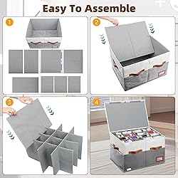 Supowin Shoe Organizer for Closet, Foldable Shoe