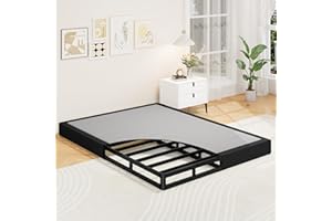 Awesofurni Box Spring for Queen Bed, 5 Inch Low Profile Queen Box Spring Only Bed Base, Heavy Duty Metal Frame Mattress Foundation with Fabric Cover, Easy Assembly-Noise Free