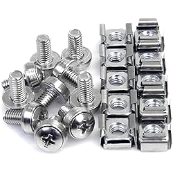 StarTech.com M6 Screws and Cage Nuts - 50 Pack - M6