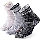 FEIDEER mens Modern Hiking socks, Athletic Cushioned Cotton Socks with Arch Support