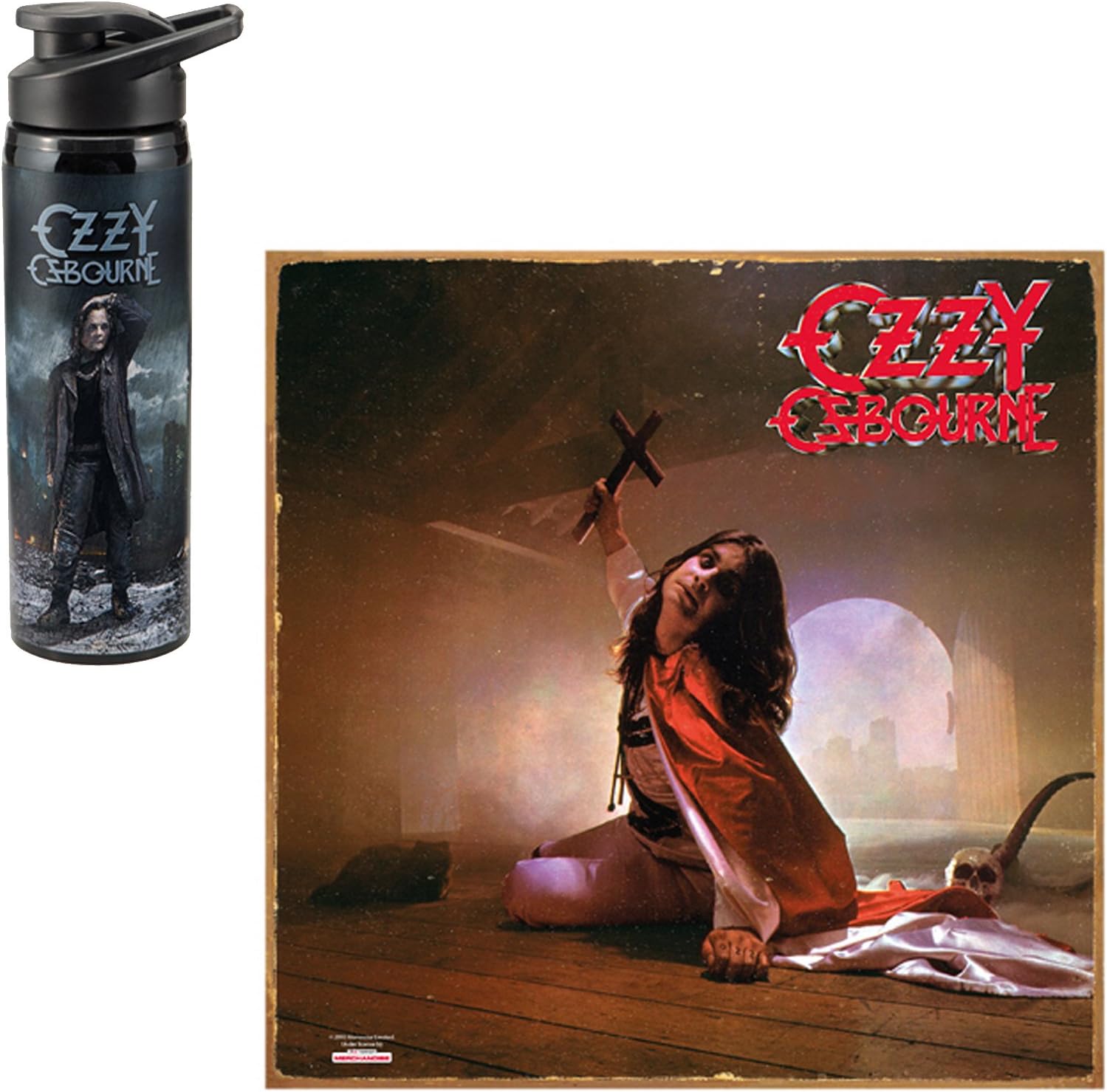 Ozzy Osbourne 27 Oz. Stainless Steel Water Bottle & "Alive