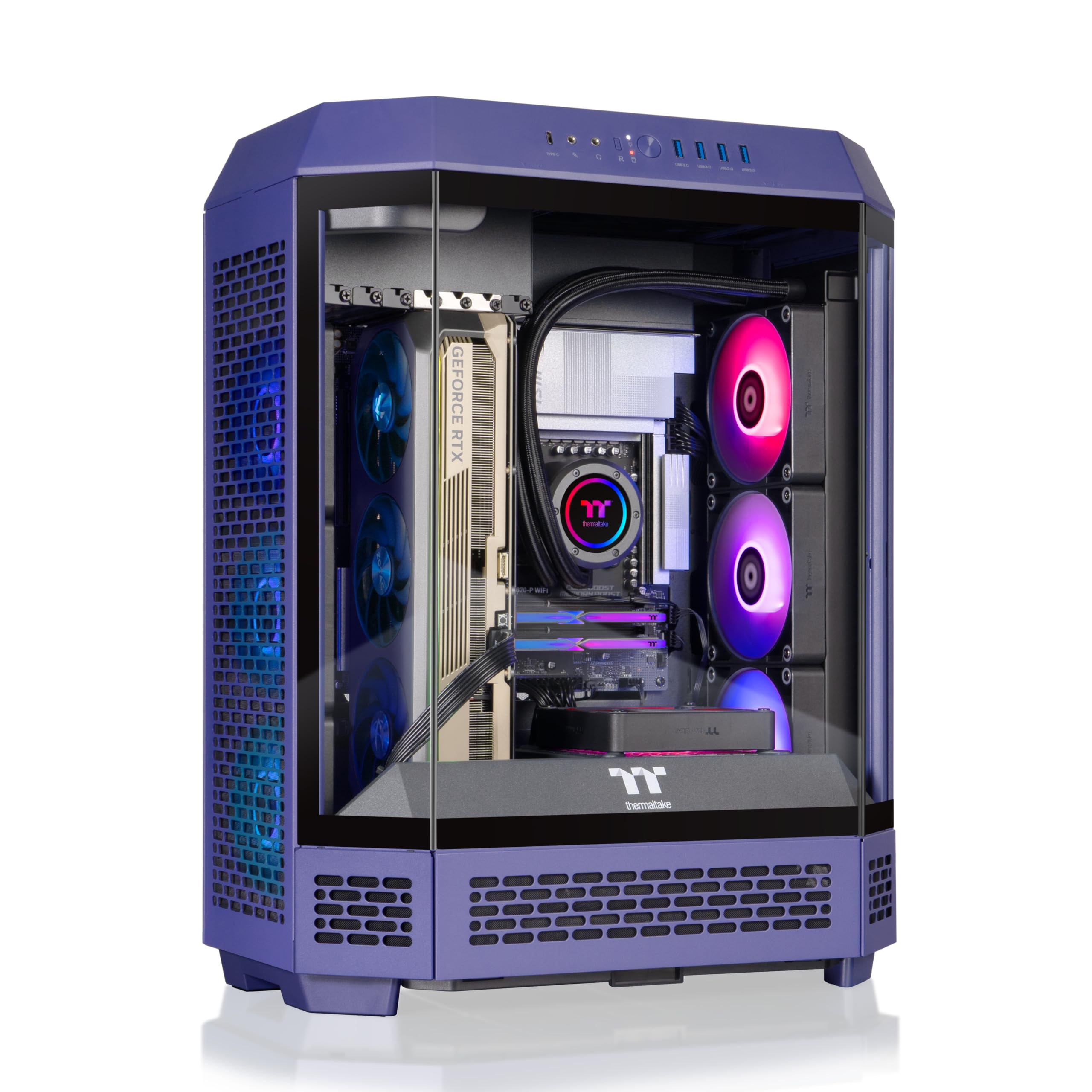 Photo 1 of Thermaltake LCGS Reactor 9880F Gaming Desktop (AMD Ryzen™ 7 9800X3D, ToughRam 32GB DDR5 6000MT/s RGB Memory, NVIDIA® GeForce RTX™ 5080, 2TB NVMe M.2, WiFi, Windows 11) T6FD-X870-580-LCS