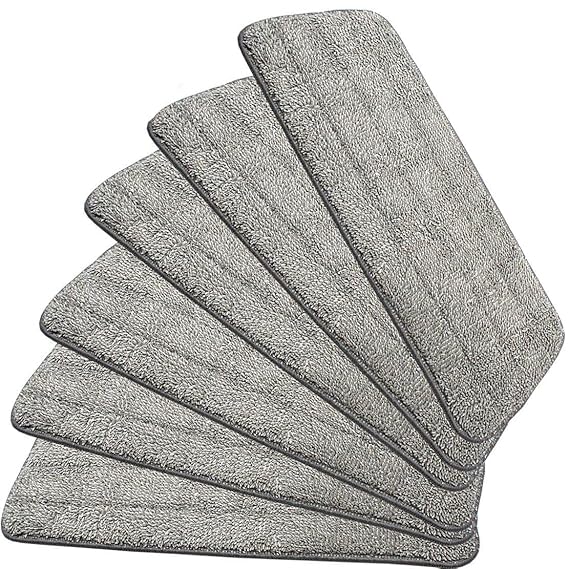 Reveal Mop Head Ersatz Pad Reinigung Wet Mop Pad Küche Me für alle Spray für Mops & Reveal Mops, 6pieces grey