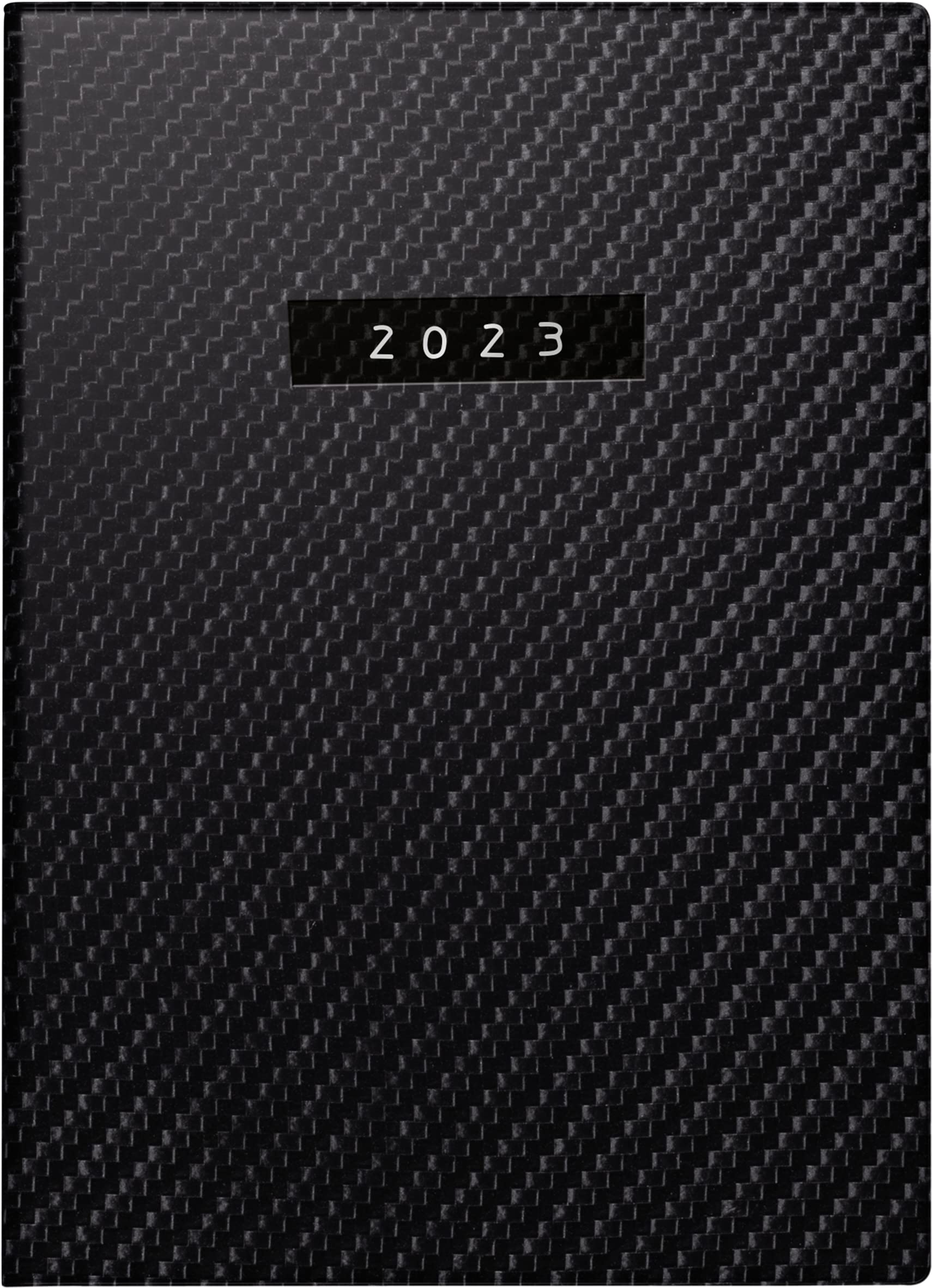 rido/idé Daily Calendar "Carbon" Model Technik II 2023 Sheet Size 10 x 14 cm Black