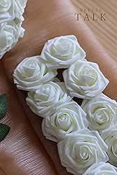 Breeze Talk Artificial Flowers Ivory Roses 50pcs