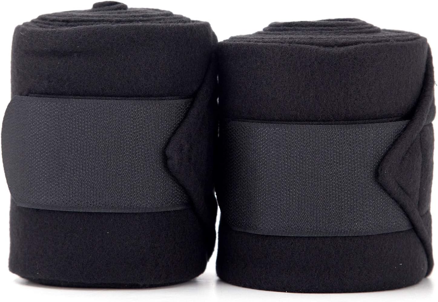 Merauno Fleece Dressage Polo Exercise Bandage Set of 4, Black, 6.6 feet - Image 3