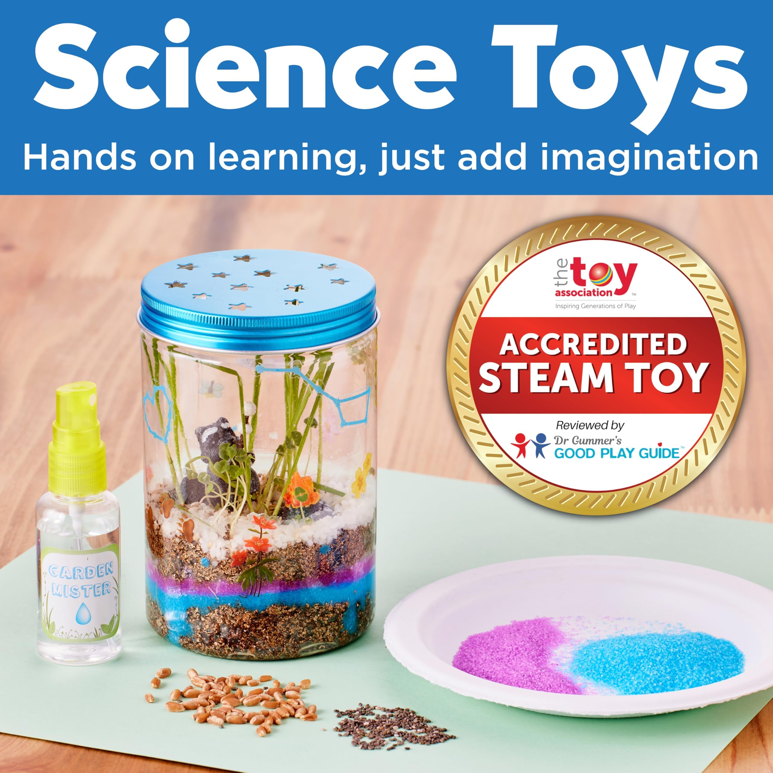 Creativity for Kids Grow 'N Glow Terrarium Kit - Educational Science Kits| Holiday Stocking Stuffers for Kids Gifts for Boys and Girls| Craft and STEM Projects (Ages 6+)