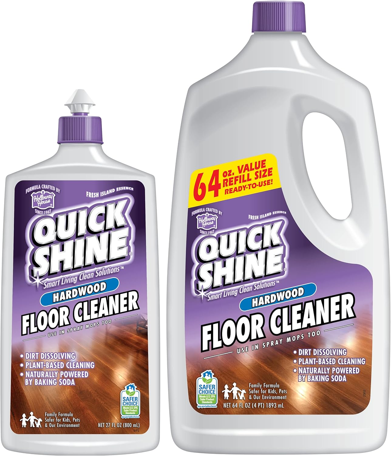 Quick Shine High Traffic Hardwood Floor Cleaner, 64 Fl. Oz, White: Home & Kitchen