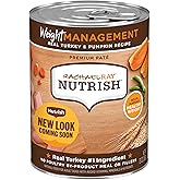 Nutrish Rachael Ray Premium Paté Weight Management Real Turkey & Pumpkin Recipe Wet Dog Food, 13 oz. Can
