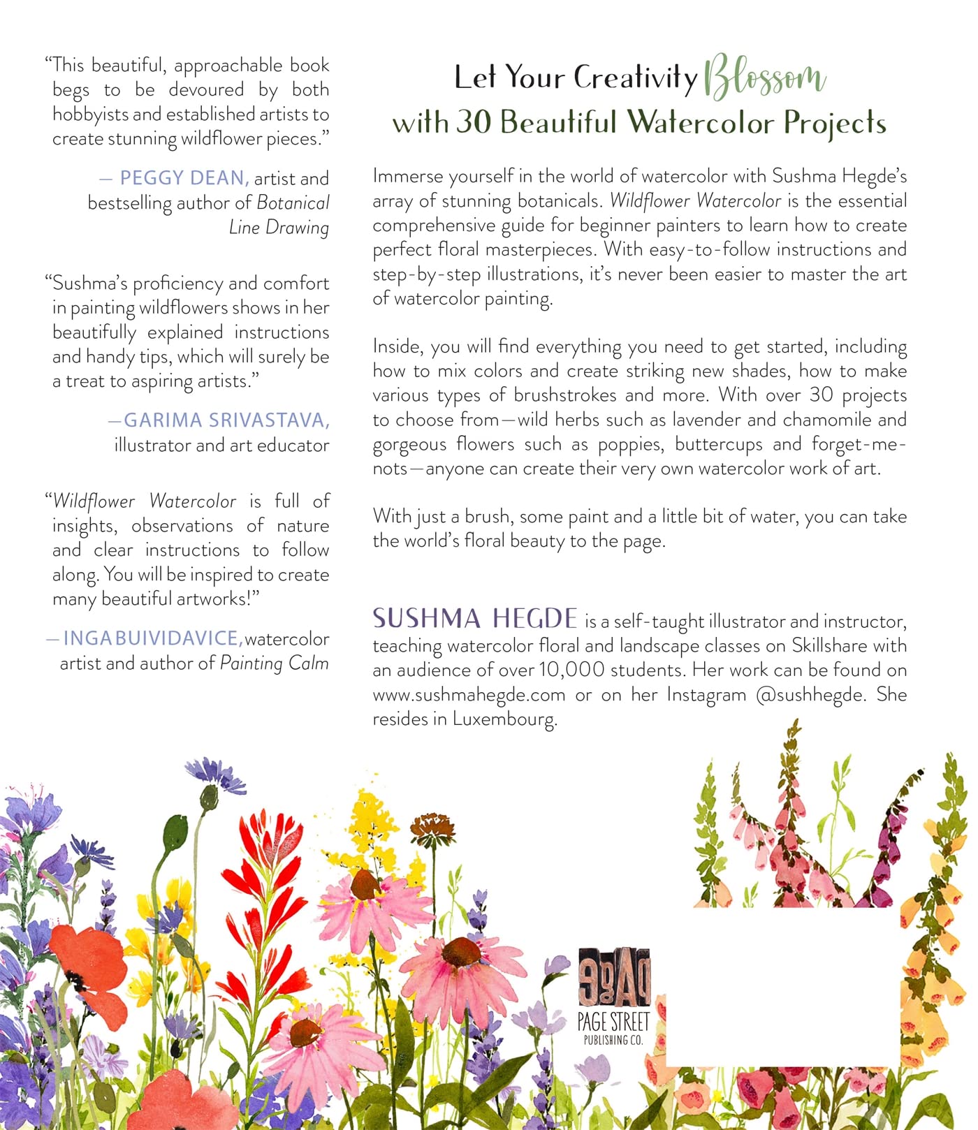 Wildflower Watercolor: The Beginner’s Guide to Painting Beautiful Florals Wildflower Watercolor: The Beginner’s Guide to Painting Beautiful Florals Paperback Kindle Spiral-bound