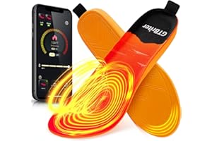GTBriter Heated Insoles for Men Women APP Control 3500 mAh Rechargeable Heated Shoe Insoles Up to 13 Hours Heating Insoles Foot Warmer for Hunting Outdoor Work Hiking Camping