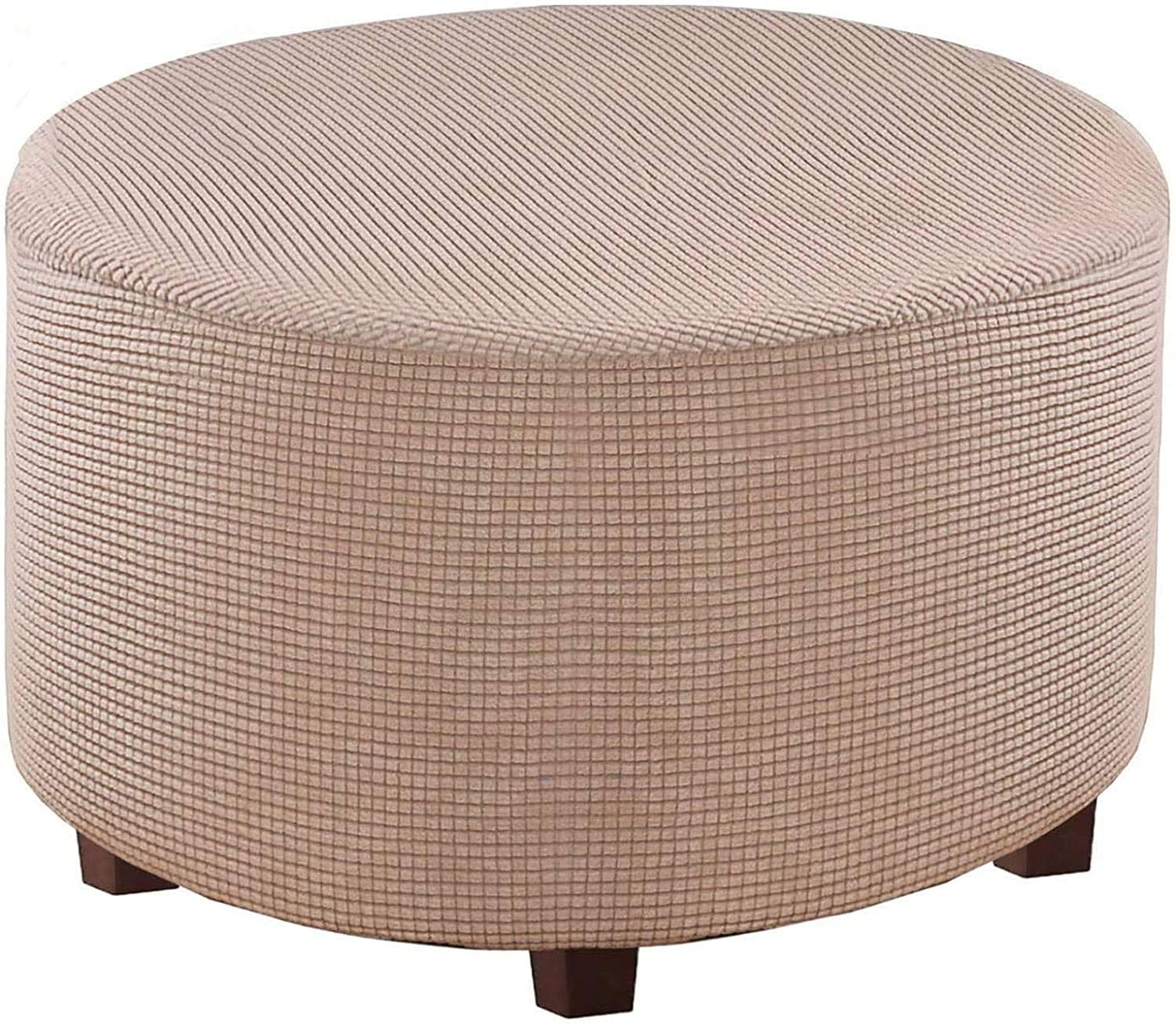 Meigeh Ottoman Slipcovers Round Ottoman Slipcover Pouffe Cover Stool Cover Round pouffe Slipcovers Ottoman Slipcover Polyester