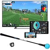 PHIGOLF Home Golf Simulator, Motion Sensor &amp; 3D Analysis for Practice &amp; Fun | Interactive Golf game with Motion Sensor &amp; Swing Stick, Indoor &amp; Outdoor, 38,000+ Courses, Mobile &amp; E6 Connect (21.2 - 27.6")