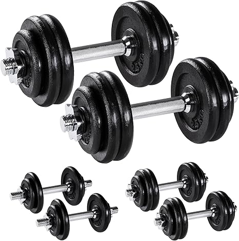 TecTake Set Mancuernas con Pesas Halteras Fitness Acero Hierro ...