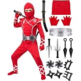 Spooktacular Creations Halloween Ninja Costume, Ninja Outfit Set for Kids, Halloween Costumes for Boys Dress Up Party