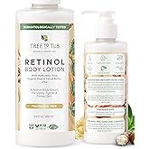 Tree to Tub Retinol Body Lotion - Hydrating Body Cream, Advanced Firming Cream w/Hyaluronic Acid & Shea Butter, Fragrance-Free Body Lotion for Crepey Skin for Older Women & Men