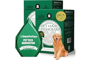 Seedshub Pet Hair Dissolver for Washing Machine, Pet Hair Remover for Laundry, 96.7% Dissolution Rate, Pet Fur Remover for Dogs, 12 Sachets (2 Boxes), Up to 12 Washes, for Self-Clean or Tub Clean Mode