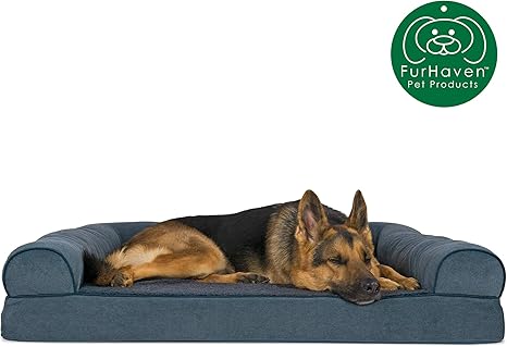 Amazon Com Furhaven Pet Dog Bed Orthopedic Faux Fleece