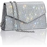 Women's Sparkly Evening Bags Glitter Rhinestone Clutch Purse for Party Prom Wedding