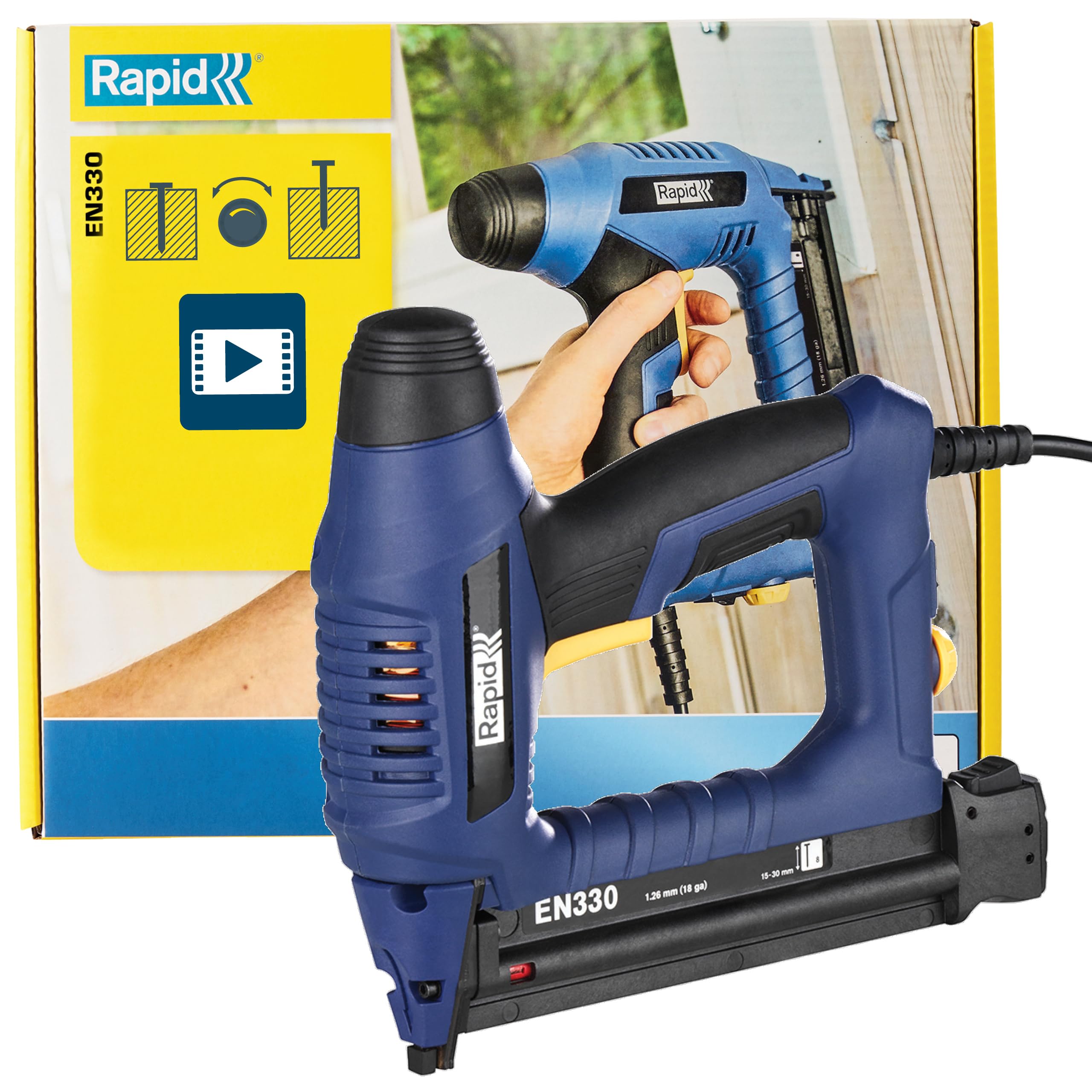 Rapid EN330 Electric Brad Nailer Easy To Use 18Ga 15-30 mm Nail Gun For DIY Projects