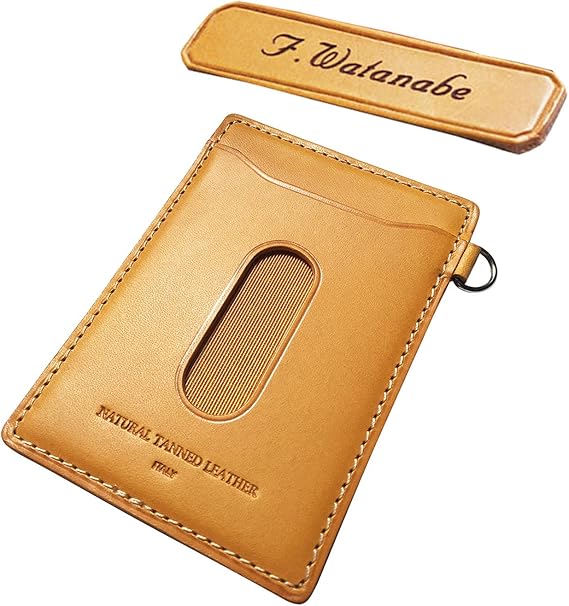 Amazon Co Jp きざむ 名入れ パスケース イタリアンレザー Bt 天然革 ギフト イエロー 服 ファッション小物