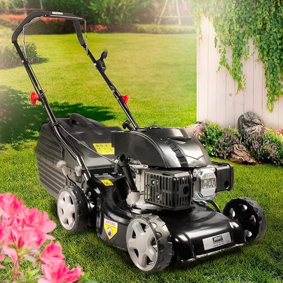 BRAST Benzin Rasenmäher 2,4kW(3,3PS) 41cm Schnittbreite Stahlgehäuse 40L Grasfangkorb Easy Clean 4-Takt Motor-Mäher